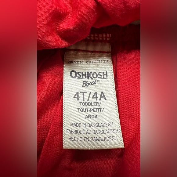 OshKosh B’gosh, Overall Jean Dress with Buffalo Plaid- Size 4T - Picture 5 of 5